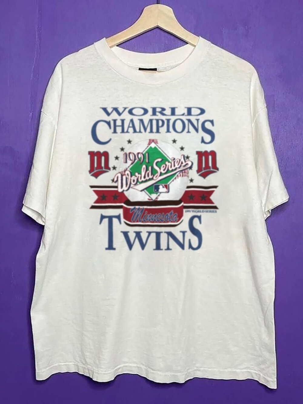 Vintage 1991 Minnesota Twins World Series Champions Crewneck Shirt, MLB Shirt